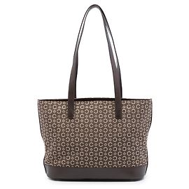 Céline Celine Brown C Macadam Canvas Tote Braun Dunkelbraun