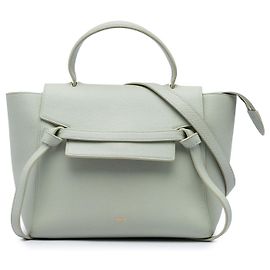 Céline Bolsa de cintura Celine Mini em couro de bezerro granulado Verde Verde