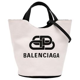 Sac Seau Balenciaga Wave M en Toile Blanche Blanc