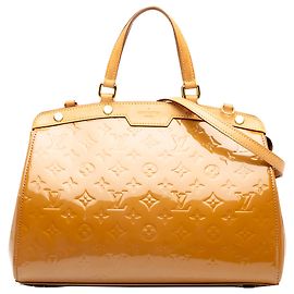 Louis Vuitton Brown Monogram Vernis Brea MM Marrone Caramello