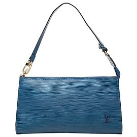 Louis Vuitton Blue Epi Pochette Accessoires Blau