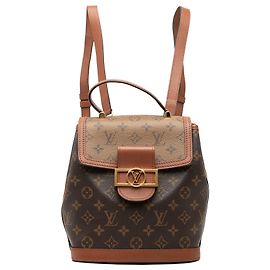 Sac à dos Louis Vuitton Brown Monogram Reverse Dauphine PM Marron