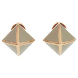 Hermès Pendientes Hermes Medor Metal Marron Glacé Otro