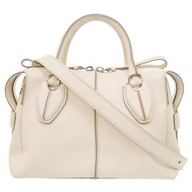 Tod's 2-Way Leather Ivory Handbag Cream