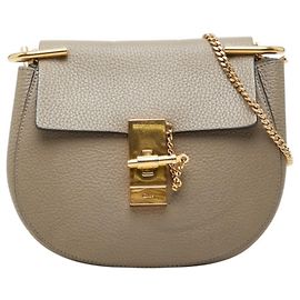 Chloé Drew Crossbody Chain Schultertasche Grau
