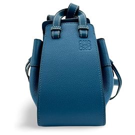 Loewe Hammock Leather Mini Bleu