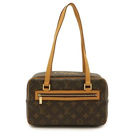 Louis Vuitton Monogram Cite MM Schultertasche Braun