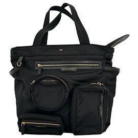 Borsa Tote Anya Hindmarch Commuter in nylon nero Nero