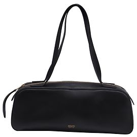 Bolsa de ombro Khaite Simona em couro preto Preto