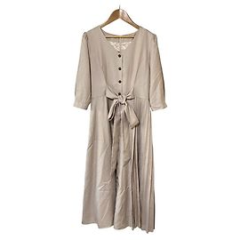 Autre Marque Rirandture Pleated Dress Pink Beige