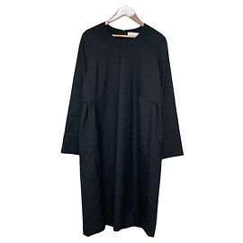 Autre Marque nooy Langarmkleid aus Wolle Schwarz