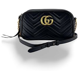 Gucci GG Marmont Matelassé Leather Mini Negro