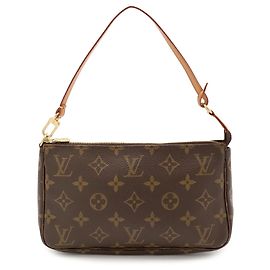 Louis Vuitton Monogram Pochette Accessoires Handtasche Braun
