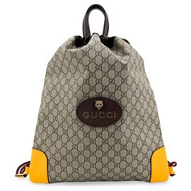 Gucci Neo Vintage Drawstring GG Coated Canvas Large Beige