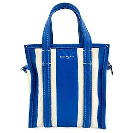 Balenciaga Bazar Striped Leather XXS Blue
