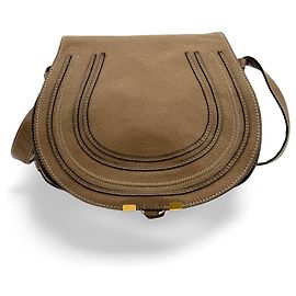 Chloé Chloe Marcie Saddle Leather Small Marrom