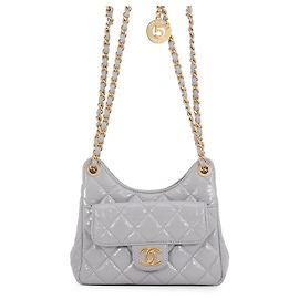 Bolsa de Ombro Chanel Matelasse com Corrente Marrom