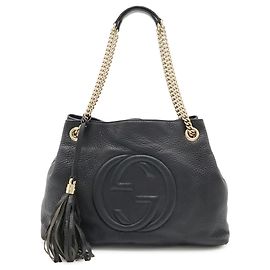 Gucci Soho Interlocking G Chain Bag Black