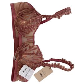 Autre Marque Reggiseno Aubade x Iris van Herpen Rose Ricamato Rosa Beige