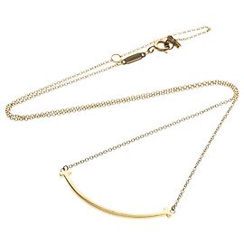 Pendentif Tiffany & Co. T Smile Or Rose 18K Small Doré