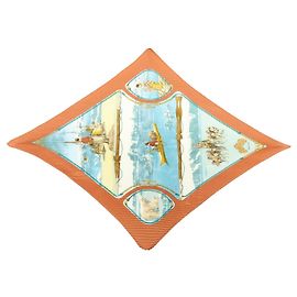 Hermès Hermes Gronland Pleated Silk Brown