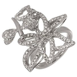 Gucci Flora #9 Band Ring in 18K White Gold Other