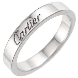 Cartier C de #48 Platinum Band Ring Other