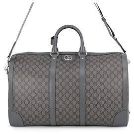 Gucci Boston Bag GG Supreme Ophidia Leather Brown