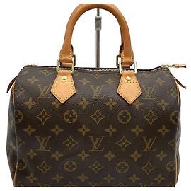Bolso Mini Boston Louis Vuitton Monogram Speedy 25 Castaño