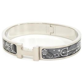 Hermès Hermes C'EST LA FETE Click H Bracelet Preto Outro