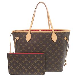 Louis Vuitton Neverfull MM Monogram Tote Bag in Cerise Fuschia