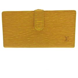 Louis Vuitton Epi Leather Bi-fold Long Wallet Yellow