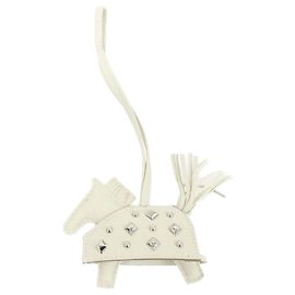 Hermès Hermes Rodeo Robeo Lock PM Accessory Bag Charm Weiß