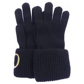 Guantes cálidos de cachemira negra Chanel Negro