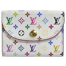 Louis Vuitton Monogram Multicolore Card Case Blanc Multicolore