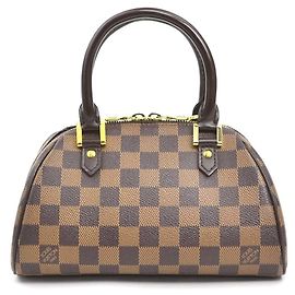 Bolso de mano Louis Vuitton Damier Rivera Mini Castaño Damier ebene