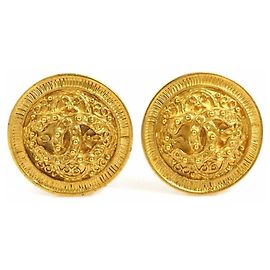 Chanel Gold Clip-On Ohrringe Golden