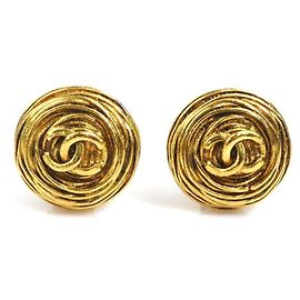 Chanel Gold Clip Earrings Golden