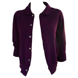 Comme Des Garcons Cardigã de lã Comme des Garçons Tricot Roxo