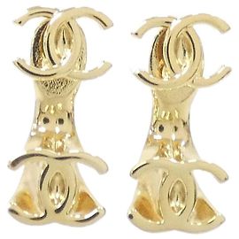 Pendientes de botón Chanel Gold ABH472 Dorado
