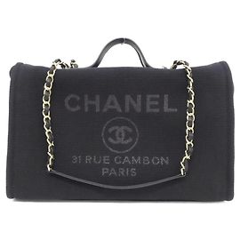 Borsa Boston Chanel Deauville Line AS4166 Nero