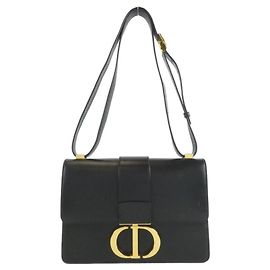 Bolsa de Ombro Christian Dior 30 Montaigne Preto Branco