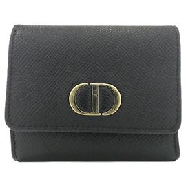 Carteira Tri-Fold Christian Dior 30 Montaigne Preto
