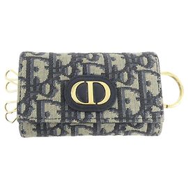 Christian Dior DIOR OBLIQUE Key Case Blue
