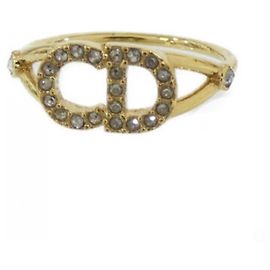 Christian Dior Claire Di Lune Band Ring Golden Other