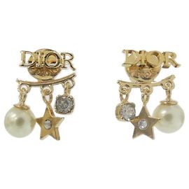 Boucles d'oreilles Christian Dior Revolution E1169DVORS Blanc Doré Autre