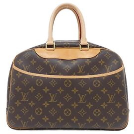 Bolsa de mão de cosméticos Louis Vuitton Monogram Bowling Marrom