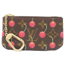 Porta-moedas Louis Vuitton Monogram Cherry Marrom