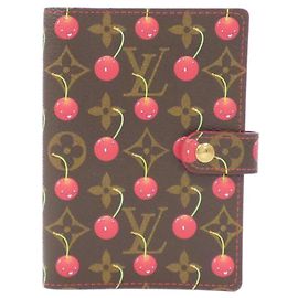 Louis Vuitton Monogram Cherry Agenda PM Organizer Castaño