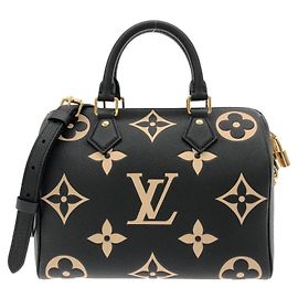 Sac Boston Louis Vuitton Bicolor Monogram Empreinte Noir Beige